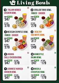 Living Bowls menu 1