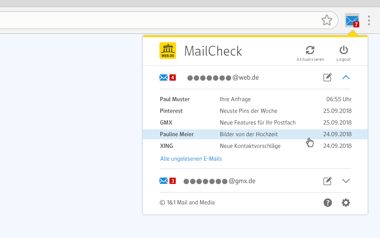 WEB.DE MailCheck Preview image 4