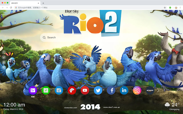 Rio 2 Popular Movies New Tab HD Themes