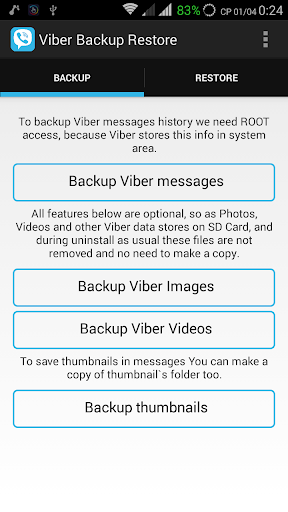 Backup Restore for Viber