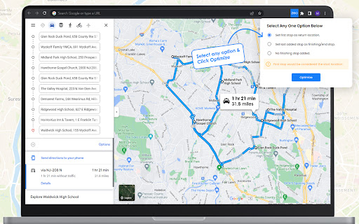 Free Route Planner for Google Maps