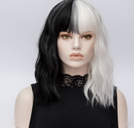 Title 1, Short White Synthetic Hair Kinky Cosplay Wig fo...