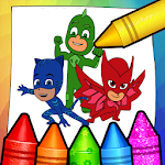 Cover Image of Скачать Pj-Masks Coloring Book Game 1.0 APK