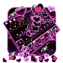 Sparkling Purple Heart Gravity Keyboard 10001002 APK Télécharger