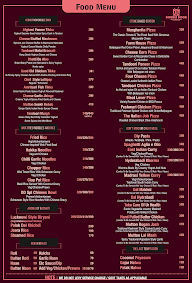 Double Door Lounge menu 1