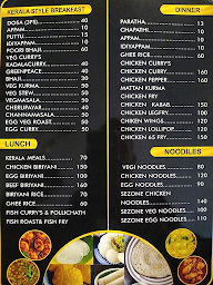 Malabar Hotels menu 1