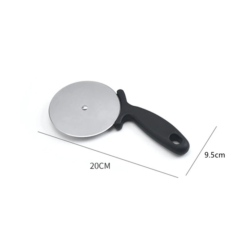 Pá para pizza redonda dobrável de aço inoxidável com cabo de plástico. Sirva pizzas com facilidade e armazene de forma compacta.