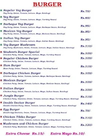 Student's Burger menu 2