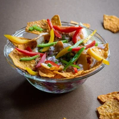 Cheese & Herb Nachos With Cheese Dip