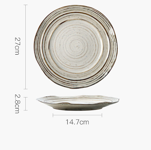 Title 7, Assiette en céramique rétro japonaise