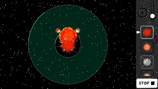 Órbitas de Deus - Captura de tela dos quebra-cabeças gravitacionais