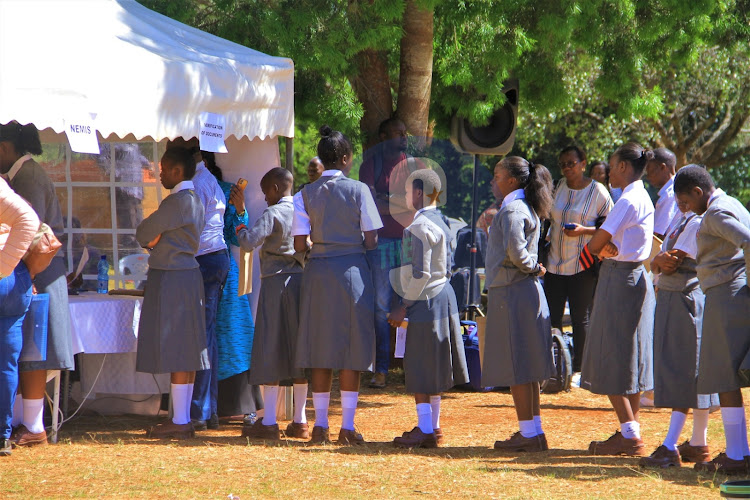 Ongoing admission of Form One students at Kenya High school on February 6,2023.