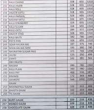 Mamta Sweets menu 2