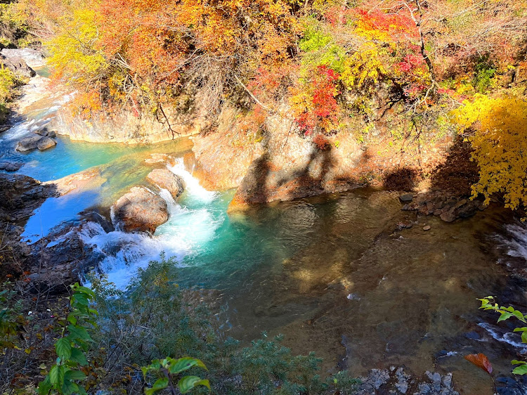 パジェロの紅葉ドライブ・11月もよろしくお願いします・紅葉と愛車・パジェロ・奥四万湖に関するカスタム事例の投稿画像10枚目