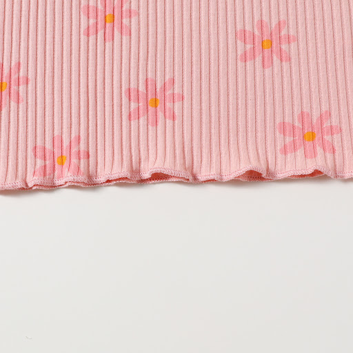 Title 3, Girls Flower Print Short Sleeve Trousers Suit