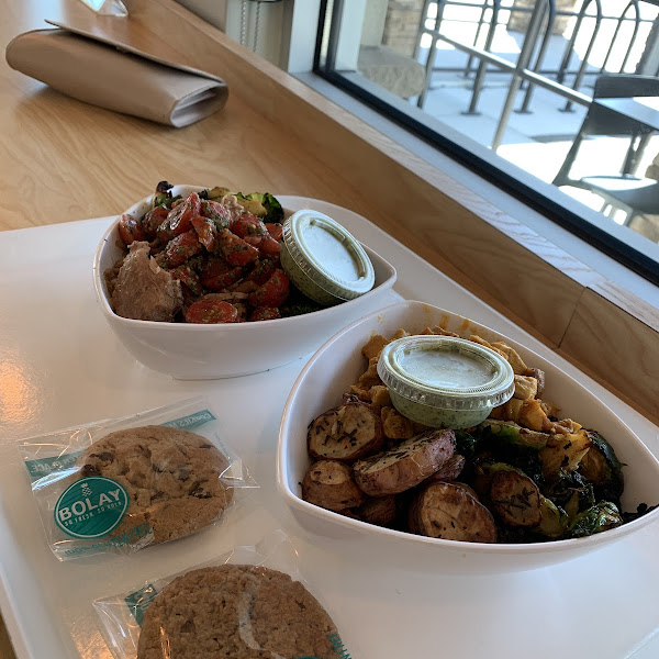 Two bowls, two cookies. All gluten free!