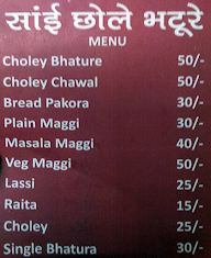 Sai Chole Bhature menu 1