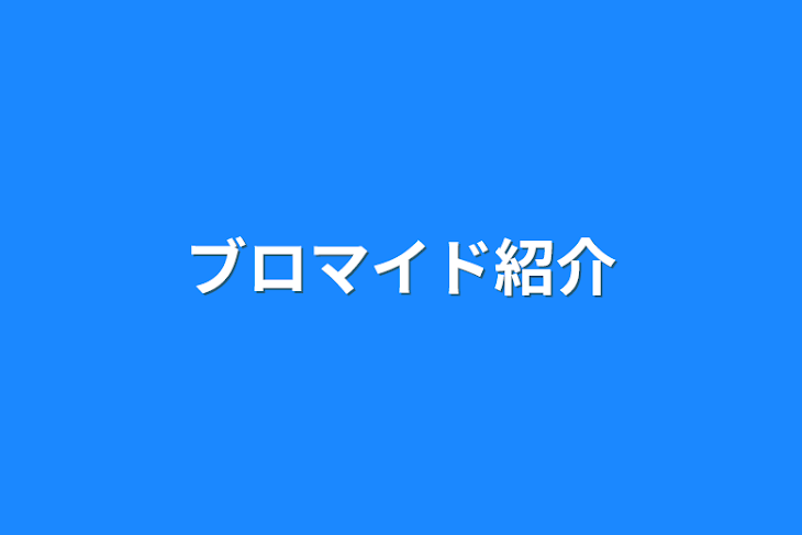 「ブロマイド紹介」のメインビジュアル