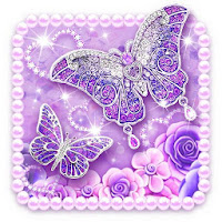 Purple Diamond Butterfly Live Wallpaper