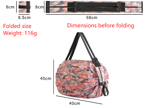 Title 20, Large Capacity Shopping Bags Portable Foldable ...