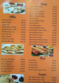 Idly Spoon menu 2