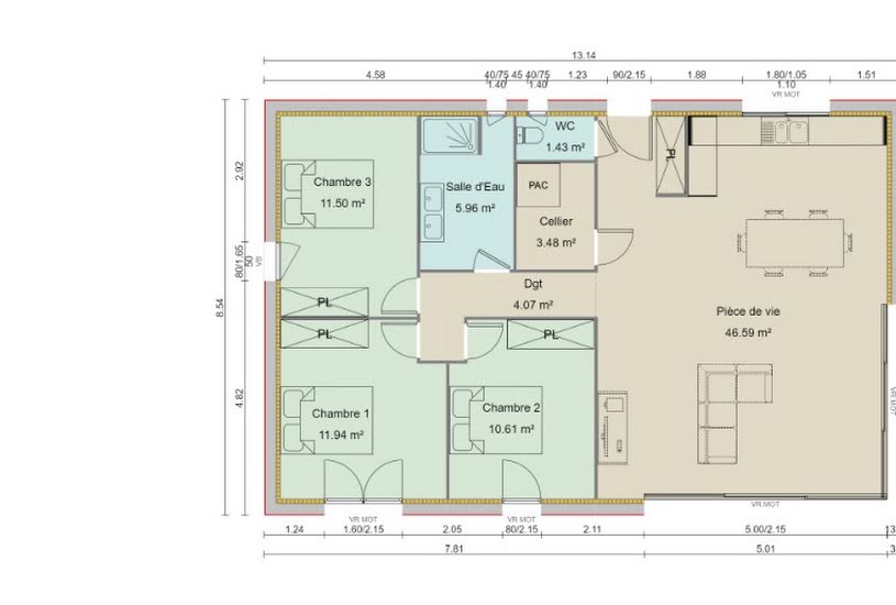  Vente Terrain + Maison - Terrain : 1 000m² - Maison : 96m² à Aspres-lès-Corps (05800) 