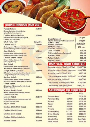 Hotel Kokan Ratna menu 