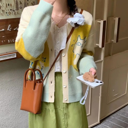 Title 6, Thin Knitted Cardigan V-neck
