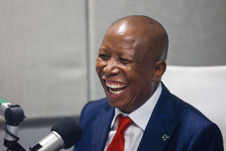 EFF leader Julius Malema during an interview with podcaster Rams Mabote on the Taking the Rams by the Horn podcast with SowetanLIVE.