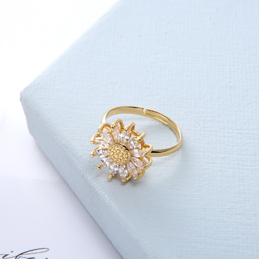 Title 7, Copper Plated 18K Gold Earrings Ring Necklace Suit