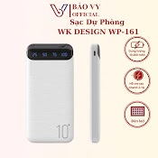 Sac Du Phong Mini 10000Mah Wk Design Wp161 Chính Hãng Sạc Nhanh 2.1A 2 Cổng Sạc Thuận Tiện - Baovy