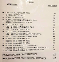 Kolkata Roll's menu 2