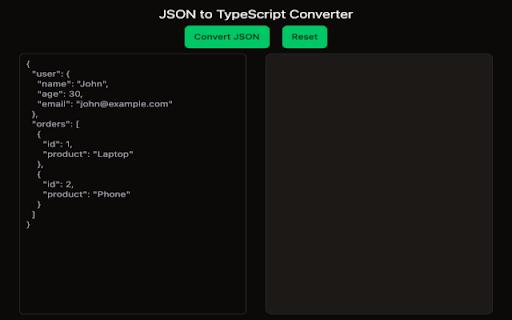 Json to TypeScript Interface