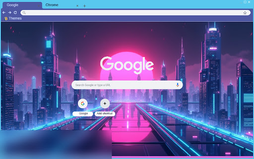 Neonstripe Cyber Skyline screenshot 1