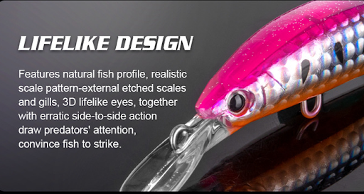 Title 2, Luminous Fake Fishing Lure Long Shot for sea fi...