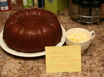 Pumpkin-Honey Beer Quick Bread
