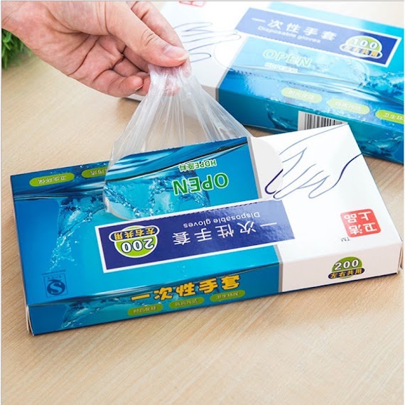 Hộp 200 Chiếc Găng Nilon Dùng 1 Lần - Mỏng/Dai