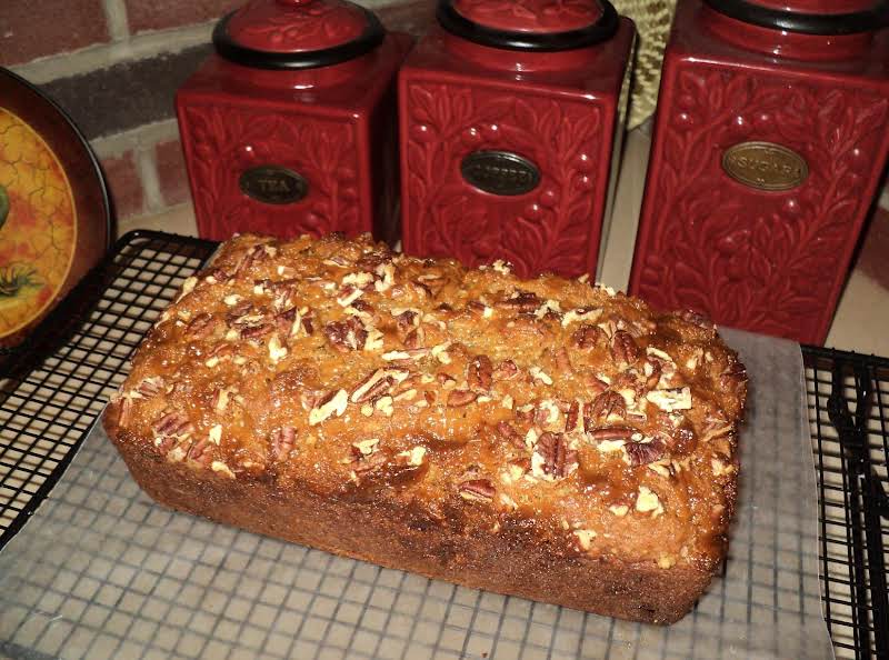 This Is The Finished Loaf Just Out Of The Baking Pan.  Made Just As Recipe Reads...i Have A 2nd Loaf That I Did Different.  See Other Pictures.