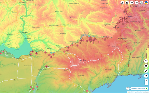 Topographic Overlay for DeepStateMap.Live