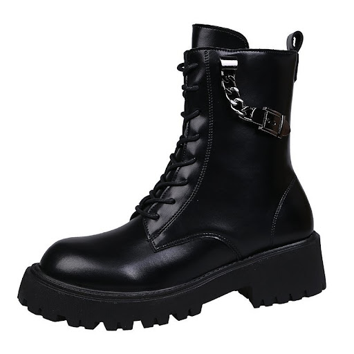 Title 2, Net red tube high platform Martin boots. Elevat...