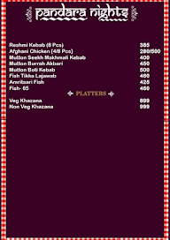 Pandara Nights menu 5