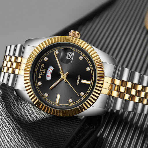 Title 7, Mens Fashion Casual Steel Belt Quartz Watch. S...