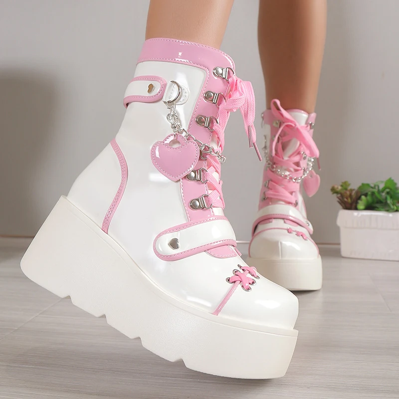Title 6, Botas de moto femininas de cano médio com sola ...