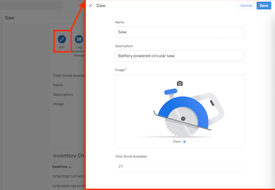 フォームで編集する