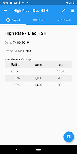 Screenshot NFPA 20 Fire Pump Testing