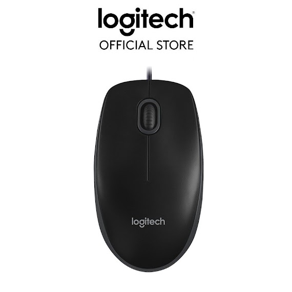 Chuột Máy Tính Có Dây Logitech B100 Đen - Hàng Chính Hãng