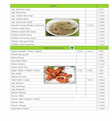Nandanvan Resort menu 