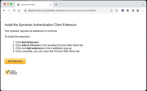 Symantec Authentication Client Extension