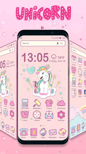 Unicorn launcher theme wallpaper