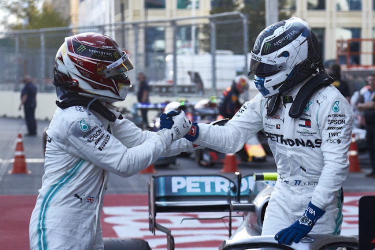 Lewis Hamilton (left) and Valtteri Bottas (right) are locked in yet another fierce battle for the Formula 1 crown.